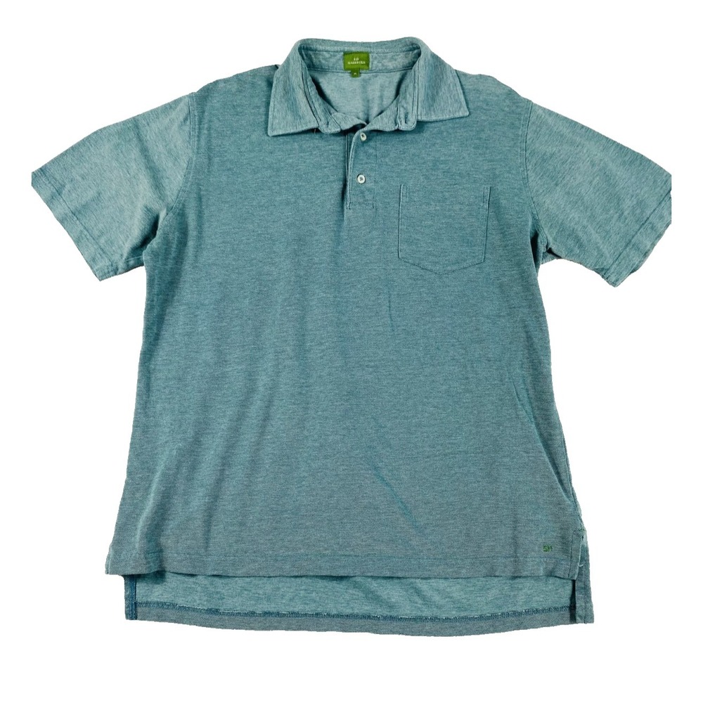 Sid Mashburn Golf Polo Shirt Top Men Sz M Teal Short Sleeve 100% Cotton